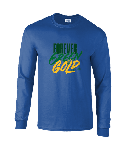 Women's Quality T-Shirt-Longsleeve Forever Green & Gold #asone