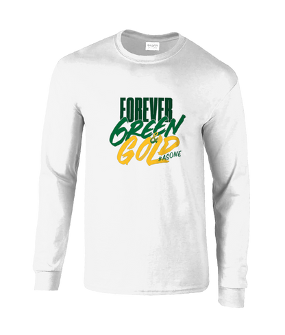 Women's Quality T-Shirt-Longsleeve Forever Green & Gold #asone