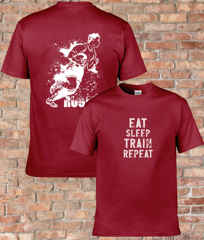 Adult Classic T-Shirt  'Eat-Sleep-Train Rugby'