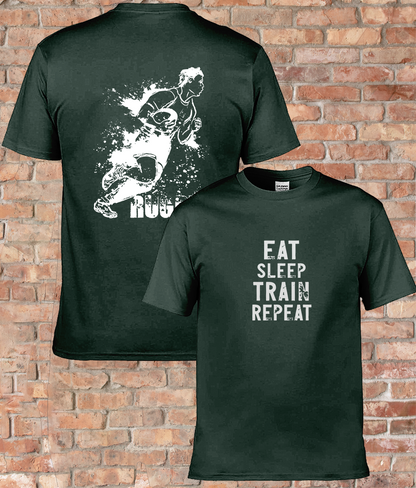 Adult Classic T-Shirt  'Eat-Sleep-Train Rugby'