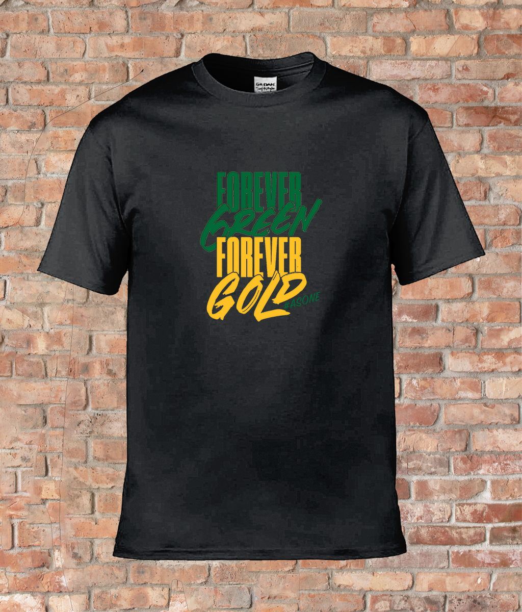 Exclusive men’s T-Shirt foreverGREEN foreverGOLD #asone