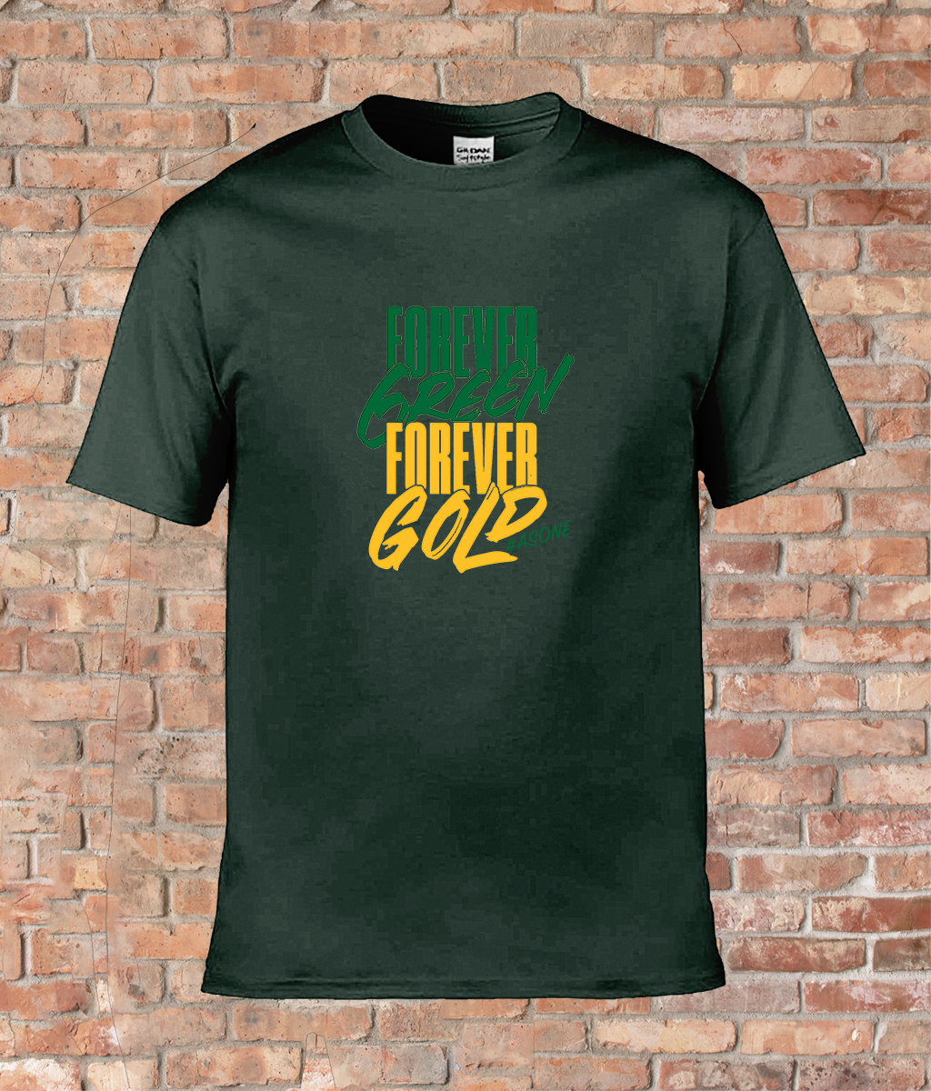 Exclusive men’s T-Shirt foreverGREEN foreverGOLD #asone
