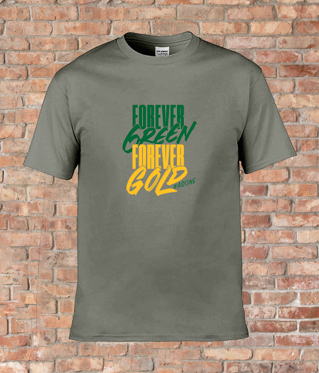 Exclusive men’s T-Shirt foreverGREEN foreverGOLD #asone