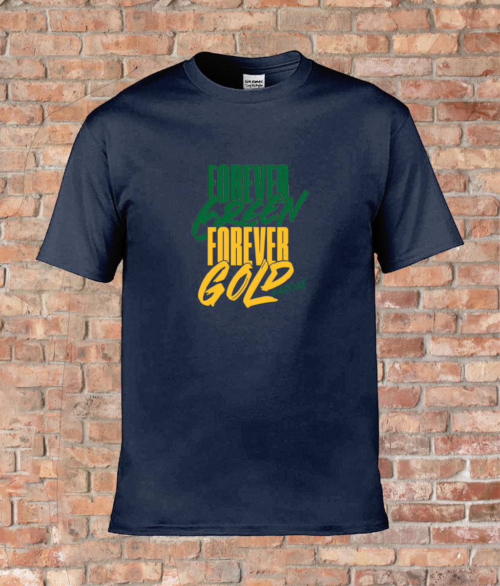 Exclusive men’s T-Shirt foreverGREEN foreverGOLD #asone
