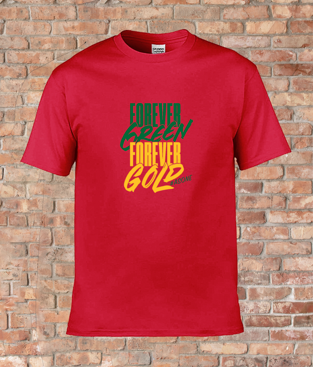 Exclusive men’s T-Shirt foreverGREEN foreverGOLD #asone