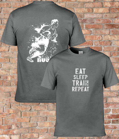 Adult Classic T-Shirt  'Eat-Sleep-Train Rugby'