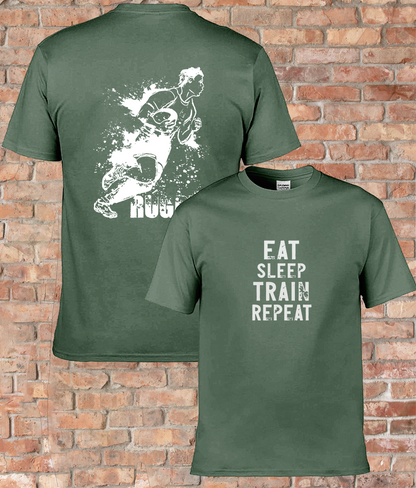 Adult Classic T-Shirt  'Eat-Sleep-Train Rugby'