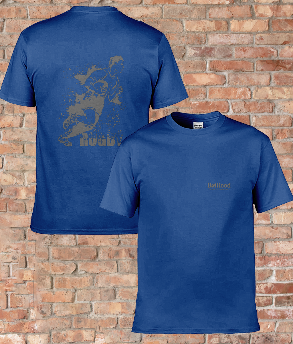 BoiHood Classic Men’s Rugby Dark-Tee - Made for Comfort