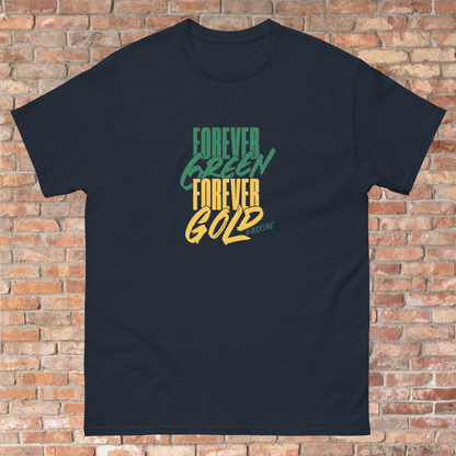 Mens Ringspun T-Shirt foreverGREEN foreverGOLD #asone