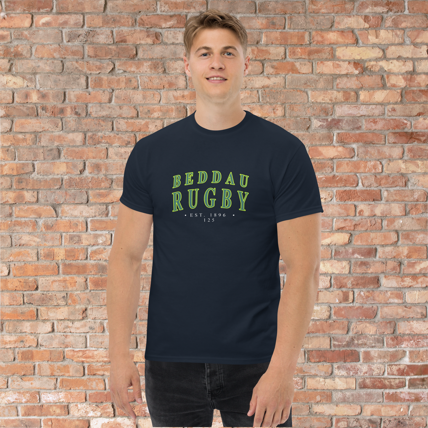 Mens Ringspun T-Shirt Beddau Rugby